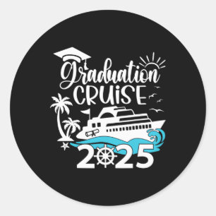 Adesivo Redondo Matriz da Família de Formandos de Graduação Cruise