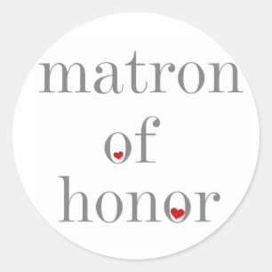 Adesivo Redondo Matrona cinzenta do texto da honra