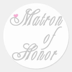 Adesivo Redondo Matrona de cinzas elegantes da honra
