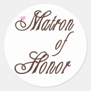 Adesivo Redondo Matrona de marrons elegantes da honra