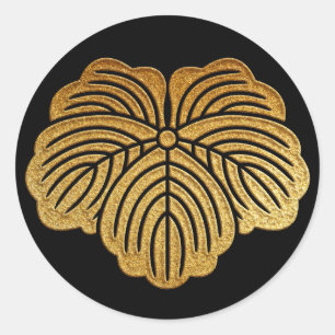 Adesivo Redondo Matsunaga Tsuta Kamon