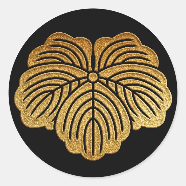 Adesivo Redondo Matsunaga Tsuta Kamon (Frente)