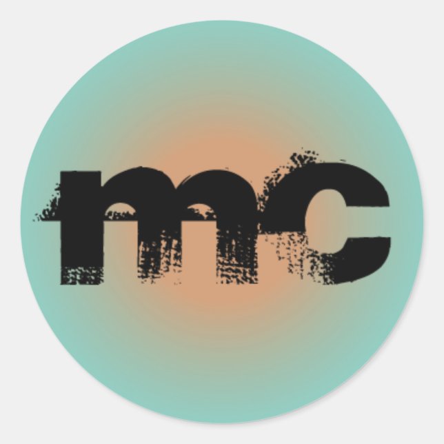 Adesivo Redondo Matt Crook Design Sticker (Frente)