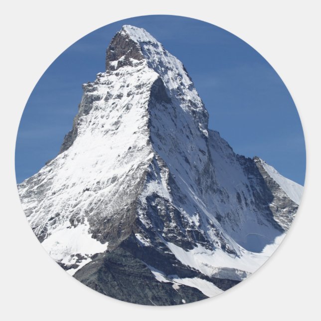 Adesivo Redondo Matterhorn, Alpes (Frente)