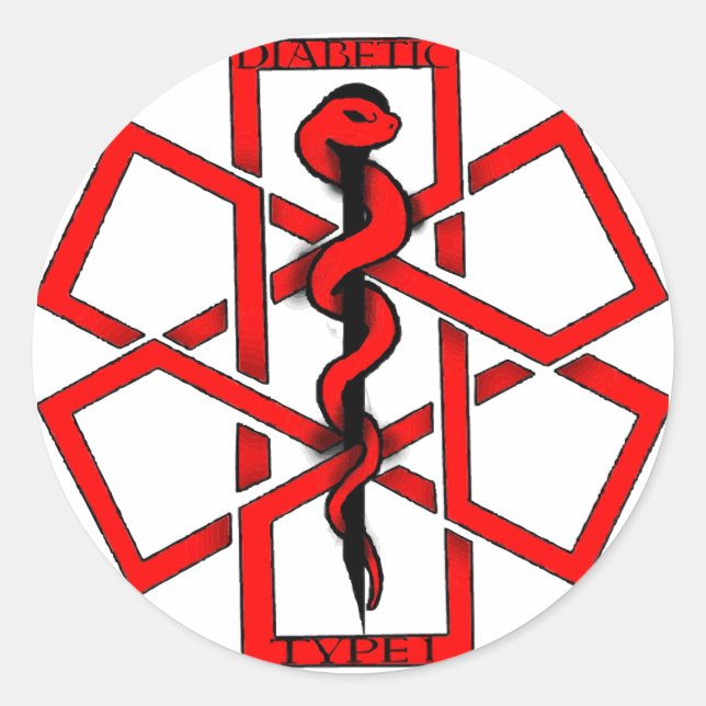 Adesivo Redondo Mau A$$ Diabético (Frente)