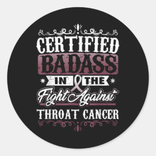 Adesivo Redondo Mau Certificado Contra Consciência do Cancer de Am