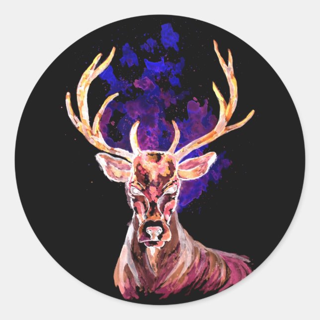Adesivo Redondo Mau Ghost Deer (Frente)