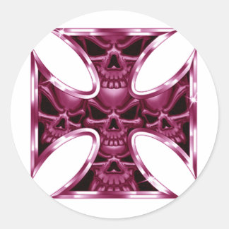 Adesivo Redondo Mau Iron Cross 3