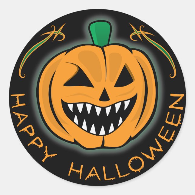 Adesivo Redondo Mau Pumpkin (Frente)