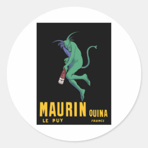 Adesivo Redondo Maurin Quina - Cappiello 1906 - o absinto Apertif