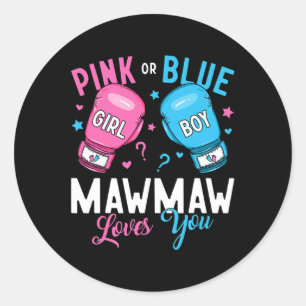 Adesivo Redondo Mawmaw Rosa Ou Azul Te Ama A Fazer Uma Revelação D