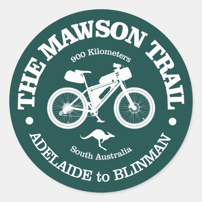 Adesivo Redondo Mawson Trail (ciclismo) (Frente)