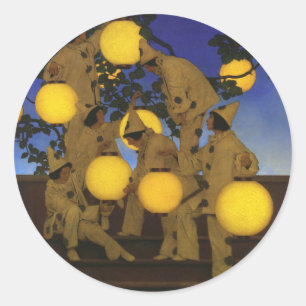Adesivo Redondo Maxfield Parrish Os Portadores de Lanternas 1908 V