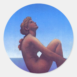 Adesivo Redondo Maxfield Parrish Stars