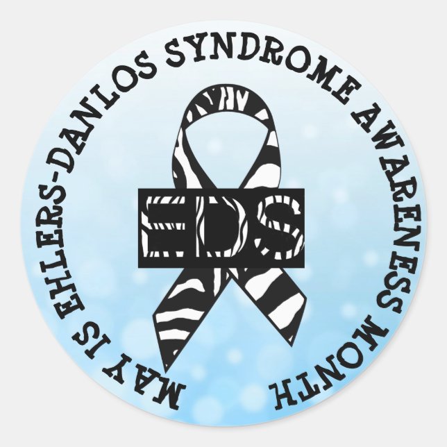Adesivo Redondo May is Ehlers-Danlos Month Stickers (Frente)