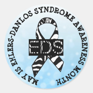 Adesivo Redondo May is Ehlers-Danlos Month Stickers