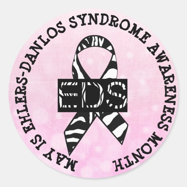 Adesivo Redondo May is Ehlers-Danlos Month Stickers (Frente)