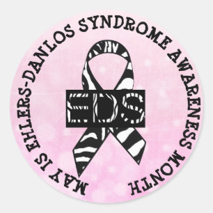 Adesivo Redondo May is Ehlers-Danlos Month Stickers