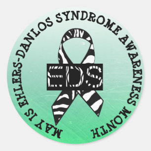 Adesivo Redondo May is Ehlers-Danlos Month Stickers