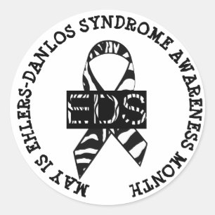 Adesivo Redondo May is Ehlers-Danlos Month Stickers