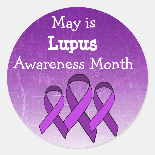 Adesivo Redondo May is Lupus Awarness Stickers (Frente)