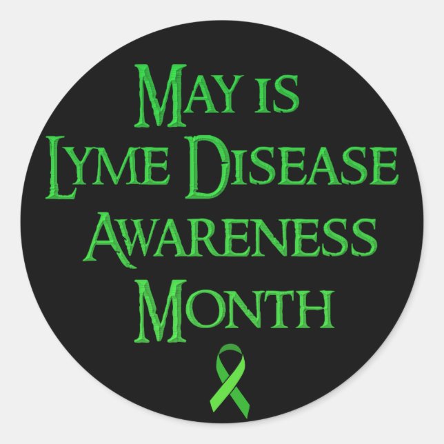 Adesivo Redondo May is Lyme Disease Awarness Monge Stickers (Frente)