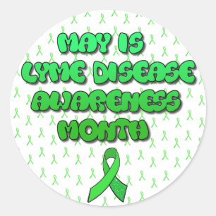 Adesivo Redondo May is Lyme Disease Awarness Monge Stickers