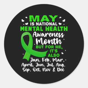 Adesivo Redondo May is National Mental Health Awarness Mens