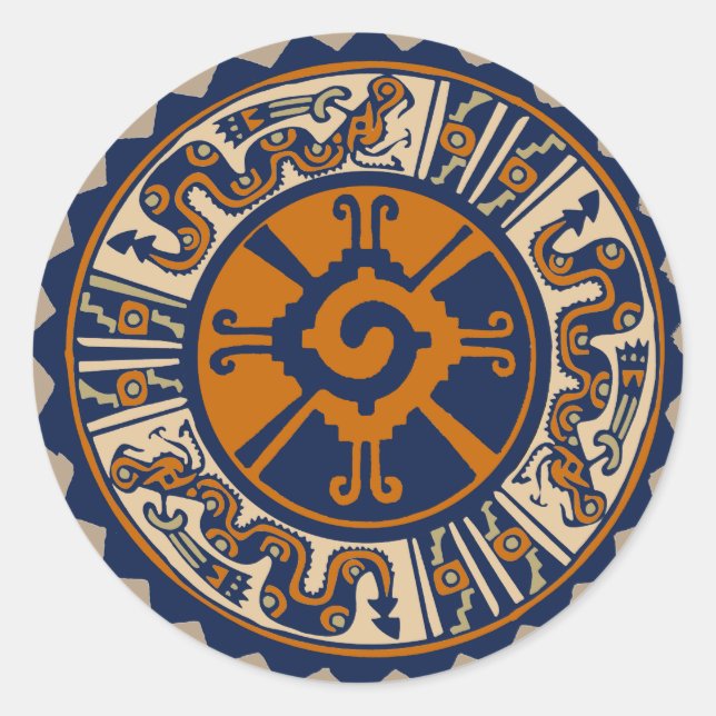 Adesivo Redondo Mayan Hunab Ku (Frente)
