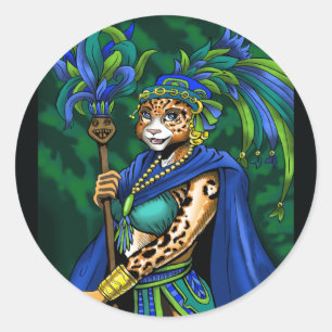 Adesivo Redondo Mayan Priestess Sticker