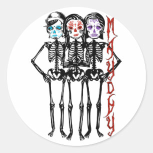 Adesivo Redondo mayday: cor tocada 2