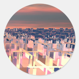 Adesivo Redondo Maze de adição