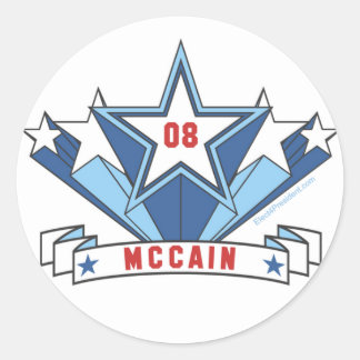 Adesivo Redondo Mccain Sticker
