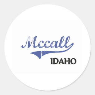 Adesivo Redondo Mccall Idaho City Classic