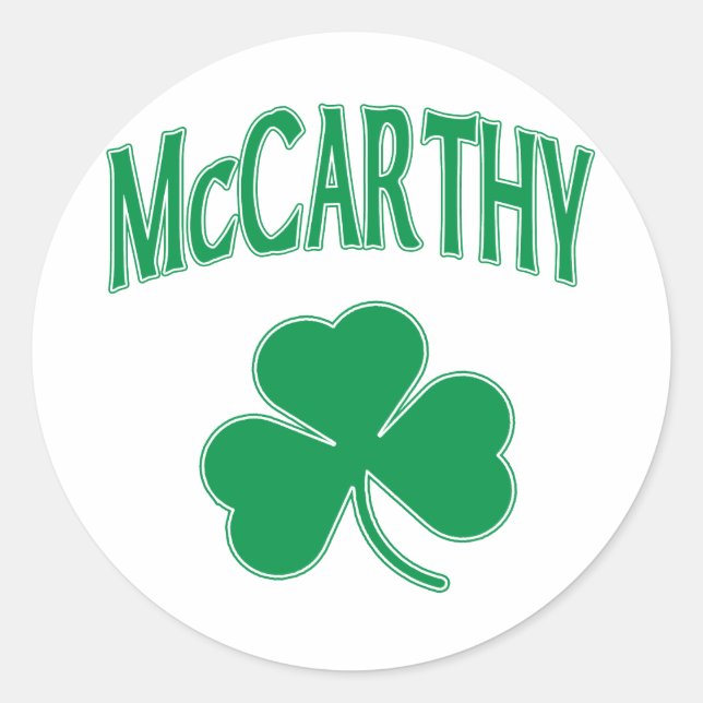 Adesivo Redondo McCarthy Irish (Frente)