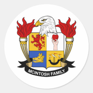 Adesivo Redondo McIntosh Family Crest