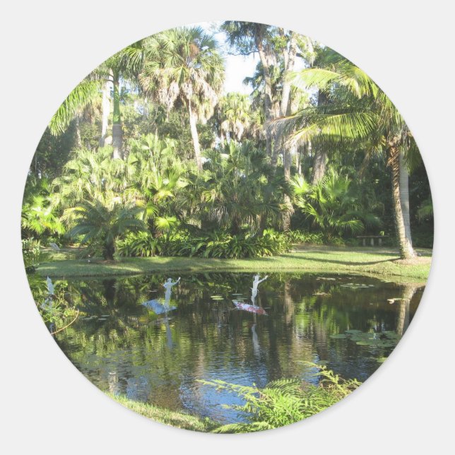 Adesivo Redondo McKee Botanical Garden Sticker (Frente)