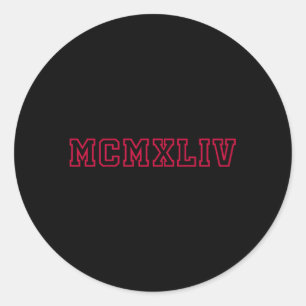 Adesivo Redondo McmxLiv 1944 Anos Em Ro Numerals Birth Year
