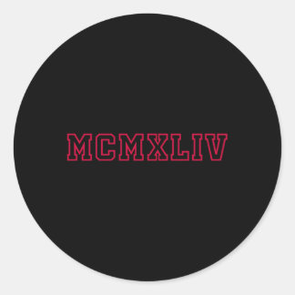 Adesivo Redondo McmxLiv 1944 Anos Em Ro Numerals Birth Year