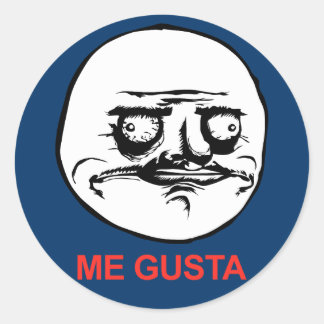 Adesivo Redondo Me Gusta Face Meme