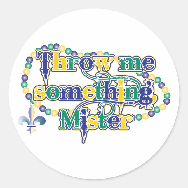 Adesivo Redondo Me jogue algo, Sr. (bc) (Frente)
