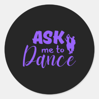 Adesivo Redondo Me Peça Para Dançar Casal A Dança Social