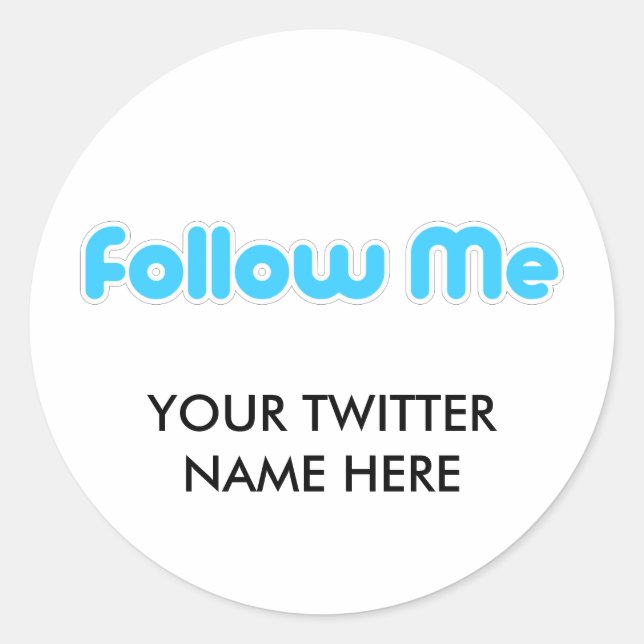 Adesivo Redondo me siga (twitter) (Frente)
