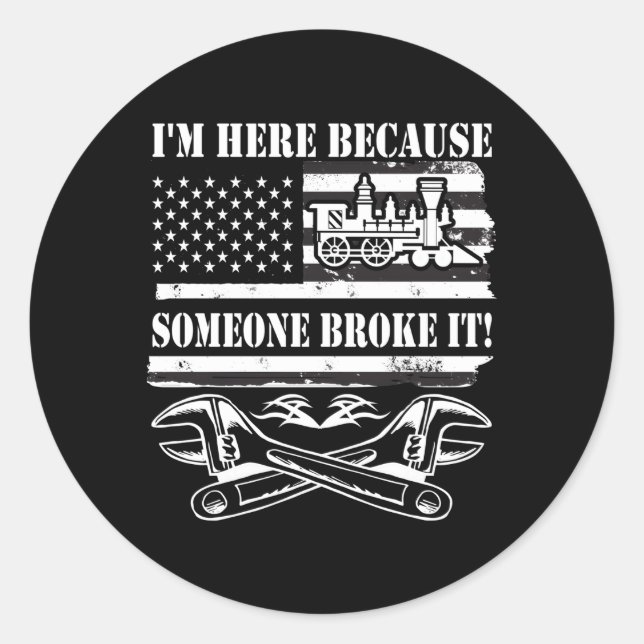 Adesivo Redondo Mecânica Ferroviária Para (Frente)