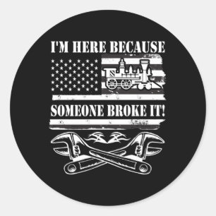 Adesivo Redondo Mecânica Ferroviária Para