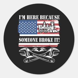 Adesivo Redondo Mecânica Ferroviária Para