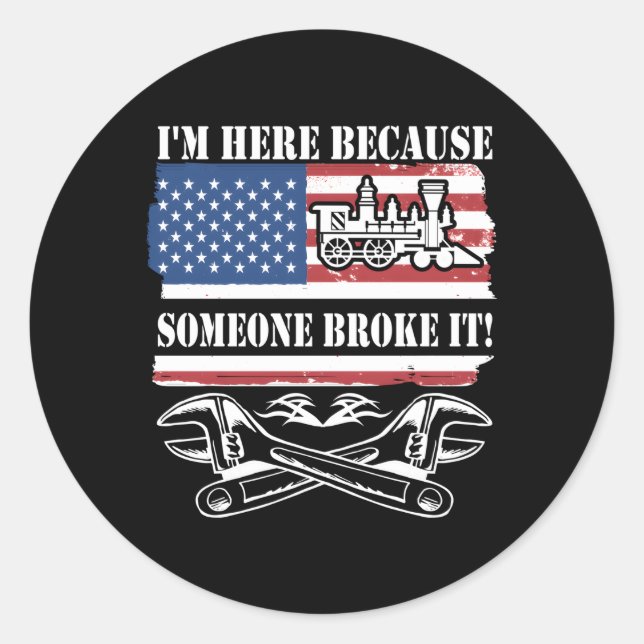 Adesivo Redondo Mecânica Ferroviária Para (Frente)