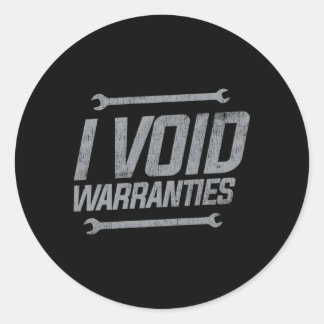 Adesivo Redondo Mecânica I Void Warranch Garage