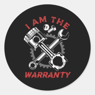 Adesivo Redondo Mecânica Mecânica dos Automóveis de Garagem Mecâni