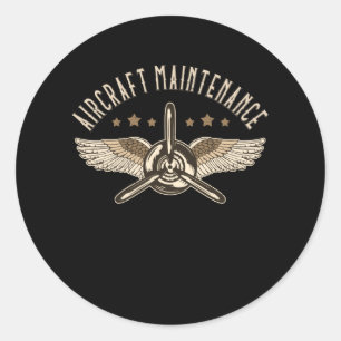 Adesivo Redondo Mecânico da aeronave de manutenção aeronáutica
